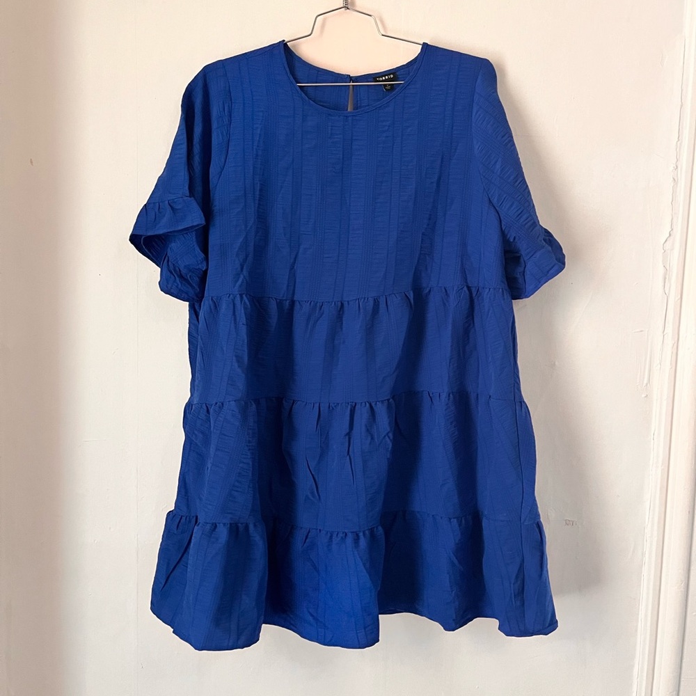 Torrid Vibrant Blue Textured Dress